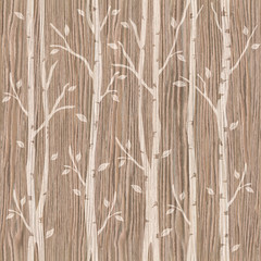 Decorative trees on seamless background - Blasted Oak Groove