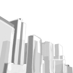 Fototapeta premium Urban cityscape, Vector Abstract illustration