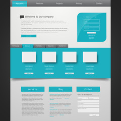 Obraz premium Business Website Template Vector Eps 10