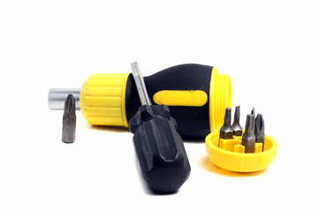 cross screwdrivers isolated on a white background