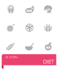 Vector Diet icon set