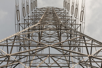 Structure of high voltage electronic pole.