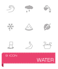 Vector Water icon set