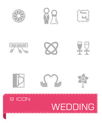 Vector Wedding icon set