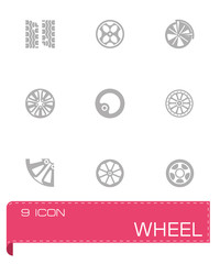 Vector Wheel icon set