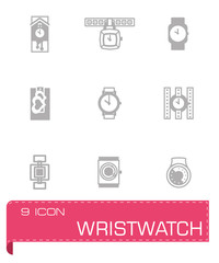 Vector Wristwatch icon set