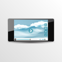 Smart Phone Video Player - Vector illustration