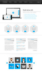 Website interface template- one page