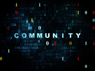 Social network concept: Community on Digital background