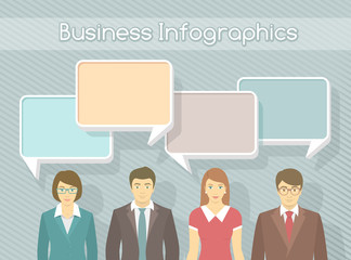 Business Team Infographics Elements