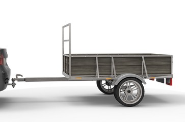 car trailer isolated on a white background