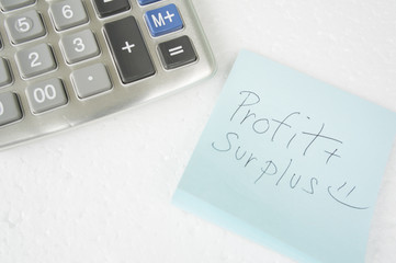 accounting add number surplus calculator calculation concept