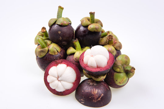 Fresh Thai mangoesteen in summer