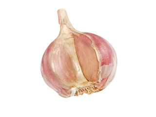 Garlic bulb.Isolated on white background.