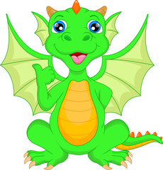 Cute baby dinosaur cartoon