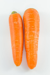 Nutural Color and Fresh Carrot in Isolated Background
