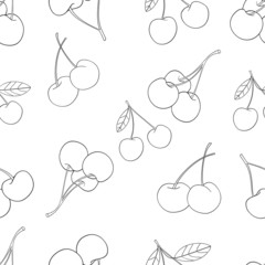 Delightful garden - Seamless pattern cherries 2