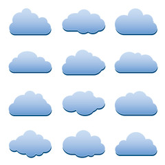 Set of Vector Design Elements. Clouds.