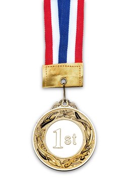 Medal, Medallion, Ribbon.