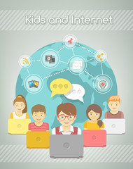 Kids Social Networking on the Internet of Group with Computers