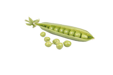 Green peas in a pod
