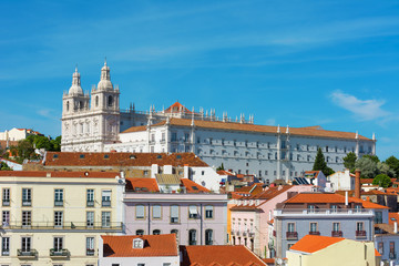 Fototapeta na wymiar View of Lisbon Saint Vicente de Fora Monastery, Portugal