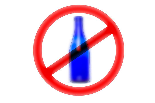 No alcohol sign. Illustration on white background