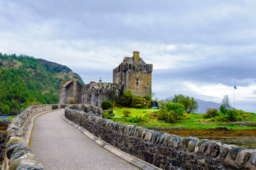 Fototapeta na wymiar Eilean Donan Castle in Scotland, UK