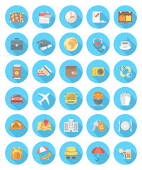 Modern Flat Traveling Icons