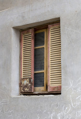 Wooden window in old house, Egypt