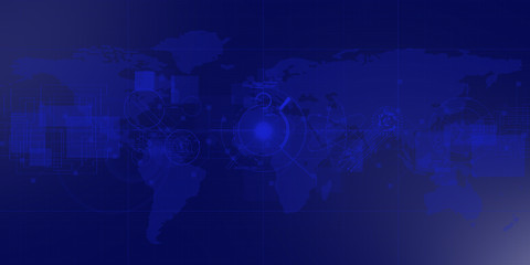 Blue technology background 