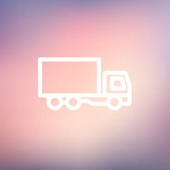 Delivery truck thin line icon