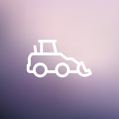 Obraz premium Car dumper thin line icon