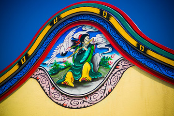 A fragment of a Chinese temple.