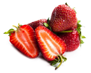 ripe juicy strawberries