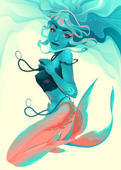 Portrait of a mermaid