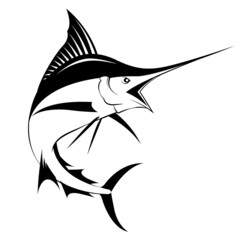 marlin fish, vector