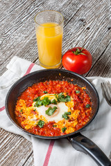 Shakshouka with fried egg.