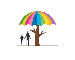 rainbow umbrella kids education