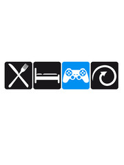 Eat Sleep Game Repeat Controller Design © Style-o-Mat-Design