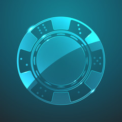 Naklejka premium Vector glass chip icon