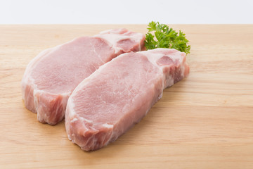 raw meat pork steak