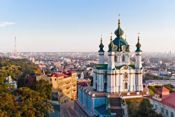 Selbstklebende Fototapete Kiew Kiew, Andreaskirche