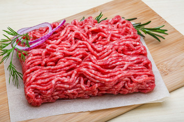 Raw beef minced meat