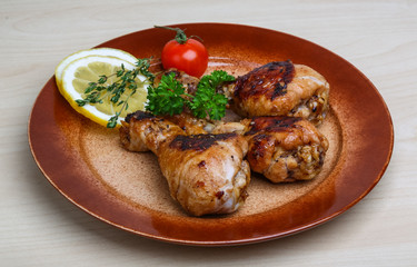 Roasted chicken legs