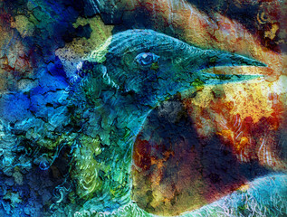 the phoenix bird collage.