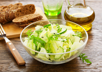 Cucumber salad, Romano with sesame seeds