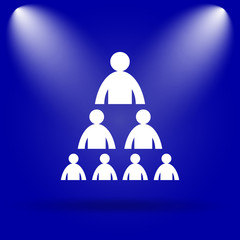 Organizational chart with people icon
