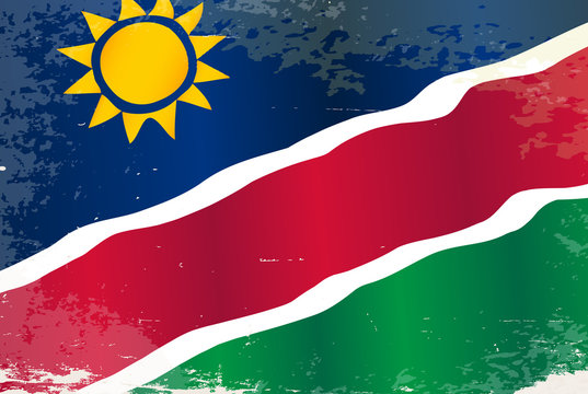 Namibia Flag Grunge