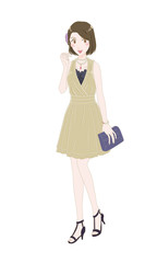 フォーマルドレス　女性　全身